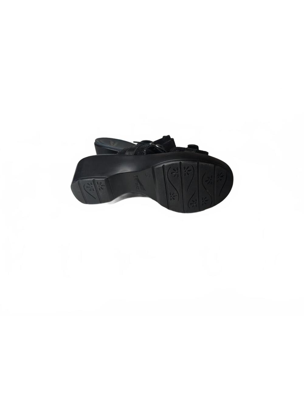 Dansko Jessie Black Lizard Print Wedge Sandals Women's 40 - Picture 4 of 6